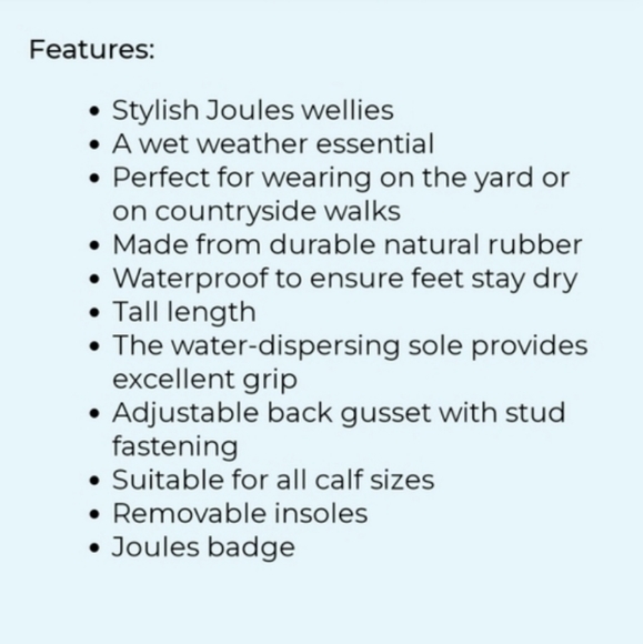 JOULES Striped Rubber Wellies - Picture 11 of 11